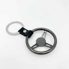 Racing Steering Wheel Metal Key Ring Holder Bag Pendant
