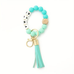 MAMA Silicone Bead Bracelet Women's Keychain Cross-border Jewelry