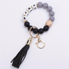 MAMA Silicone Bead Bracelet Women's Keychain Cross-border Jewelry