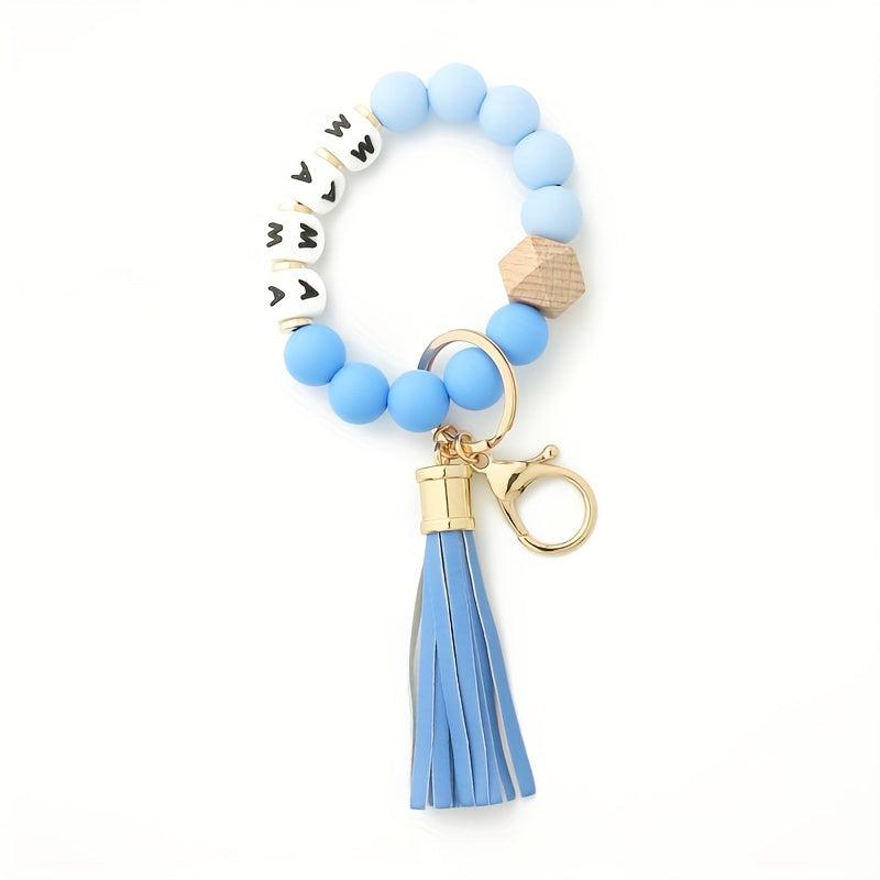 MAMA Silicone Bead Bracelet Women's Keychain Cross-border Jewelry