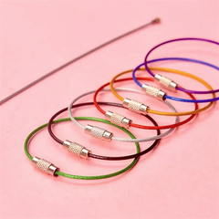 7pcs Multicolor Steel Wire Rope for Portable Key Storage
