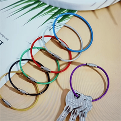 7pcs Multicolor Steel Wire Rope for Portable Key Storage