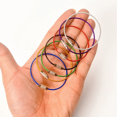 7pcs Multicolor Steel Wire Rope for Portable Key Storage