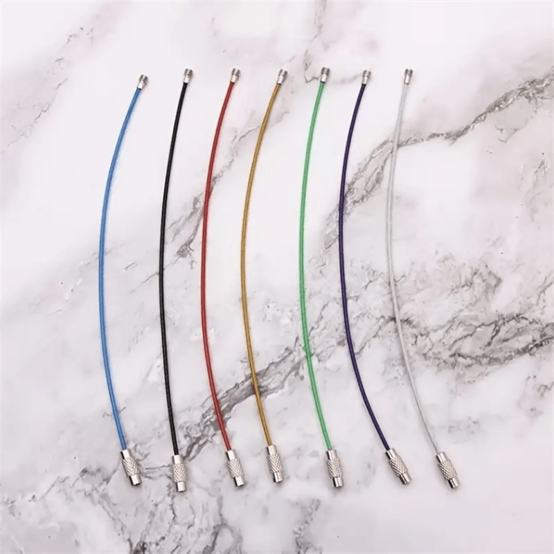 7pcs Multicolor Steel Wire Rope for Portable Key Storage