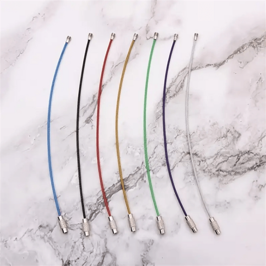 7pcs Multicolor Steel Wire Rope for Portable Key Storage