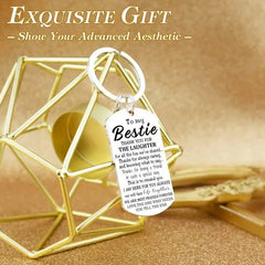 Unique Bestie Flowers Keychain Birthday Keyring Good Friends Friendship