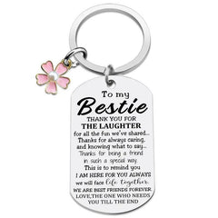 Unique Bestie Flowers Keychain Birthday Keyring Good Friends Friendship