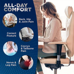 Memory Foam Coccyx Pad for Pain Relief in Office Chair Car Seat