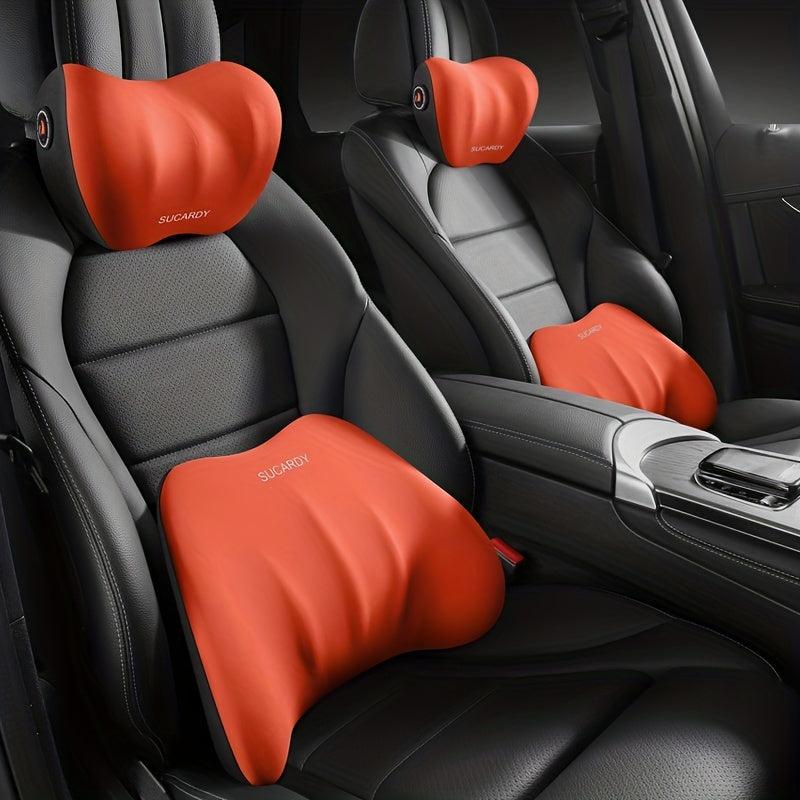 Memory Foam Car Neck Pillow Waist Cushion for Driving Auto Comfortable Sitting