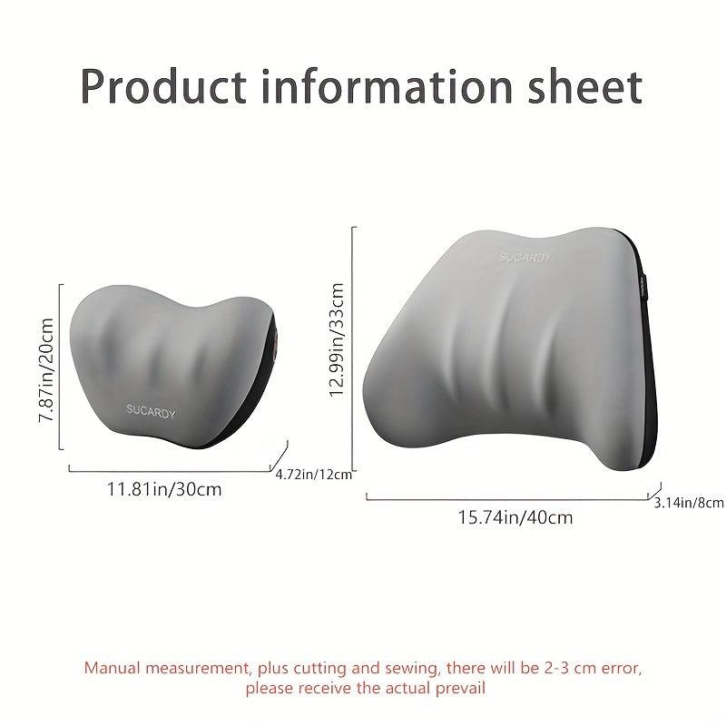 Memory Foam Car Neck Pillow Waist Cushion for Driving Auto Comfortable Sitting