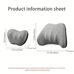 Memory Foam Car Neck Pillow Waist Cushion for Driving Auto Comfortable Sitting