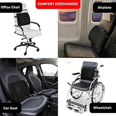 Memory Foam Lumbar Support Pillow for Office Chairs, Cars & More