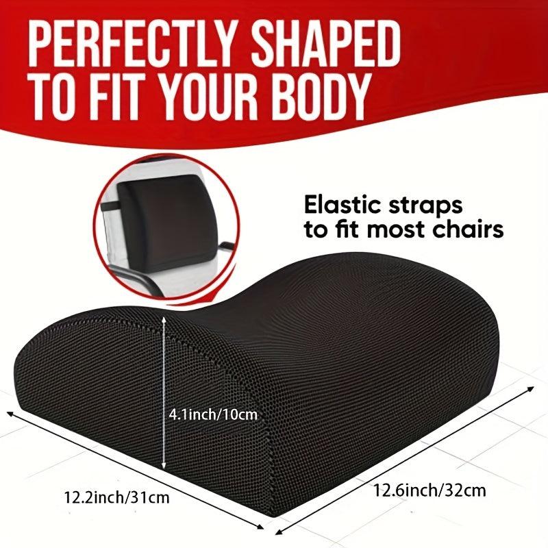 Memory Foam Lumbar Support Pillow for Office Chairs, Cars & More