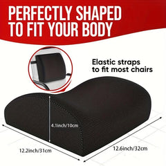 Memory Foam Lumbar Support Pillow for Office Chairs, Cars & More