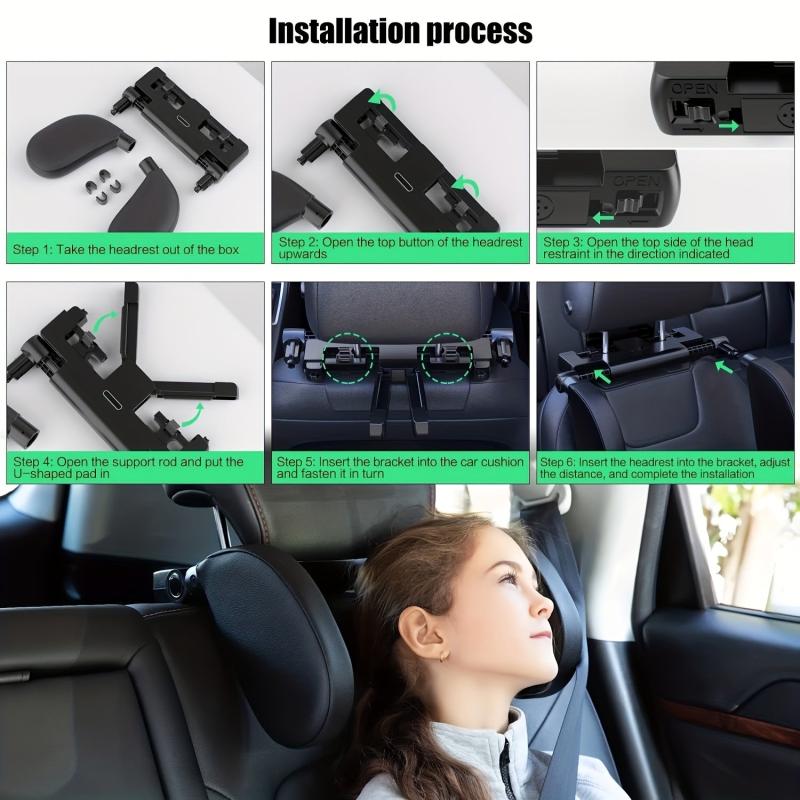 Car Headrest Neck Pillow for Kids and Adults