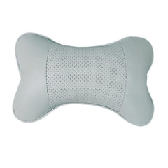 Car Neck Pillow PU Leather Mesh Headrest Cushion