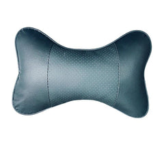 Car Neck Pillow PU Leather Mesh Headrest Cushion