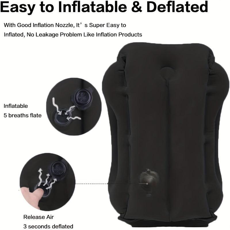 Inflatable Travel Pillow for Airplane Car Bus and Office