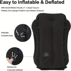 Inflatable Travel Pillow for Airplane Car Bus and Office