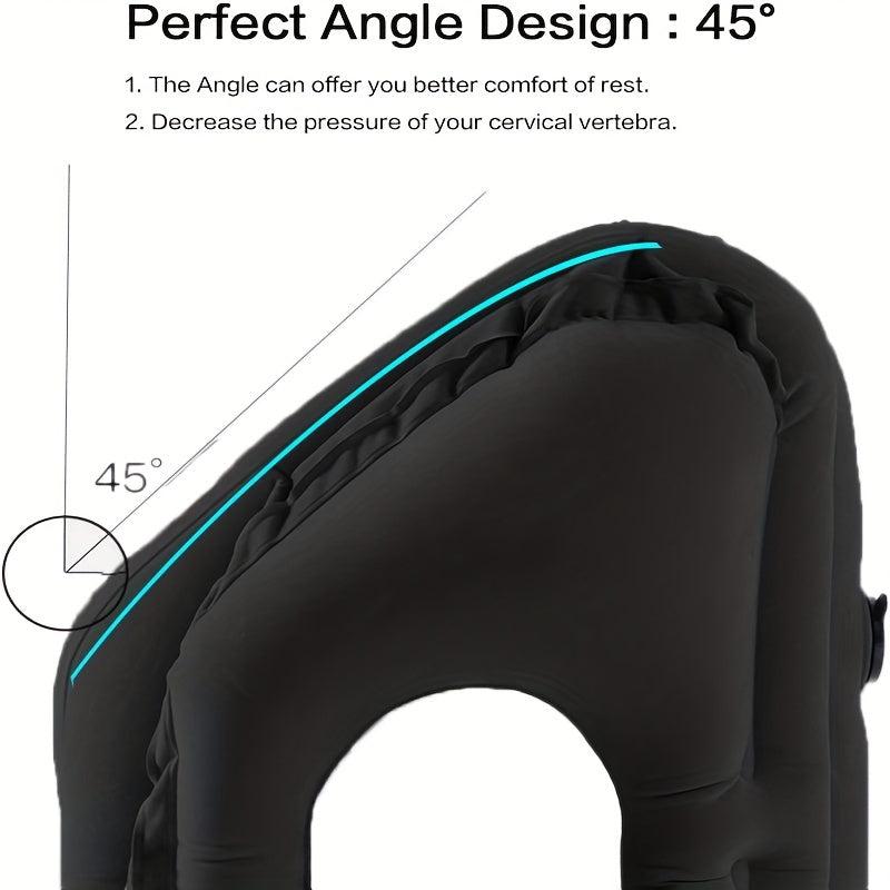 Inflatable Travel Pillow for Airplane Car Bus and Office