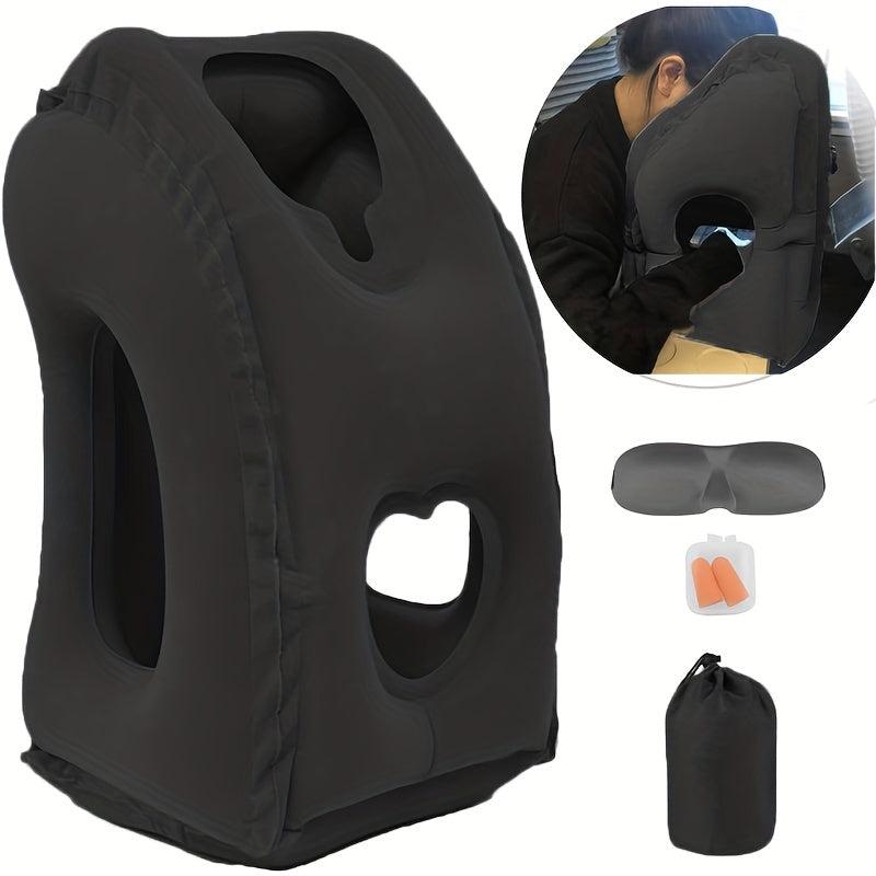 Inflatable Travel Pillow for Airplane Car Bus and Office