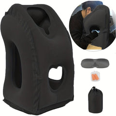Inflatable Travel Pillow for Airplane Car Bus and Office