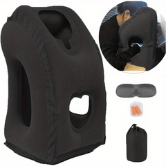 Inflatable Travel Pillow for Airplane Car Bus and Office