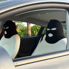 Funny Polyester Car Seat Headrest Cover Warm Mask Headcover