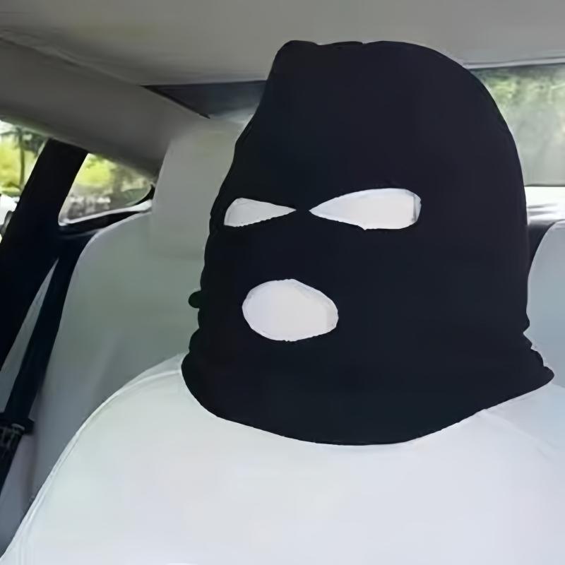 Funny Polyester Car Seat Headrest Cover Warm Mask Headcover