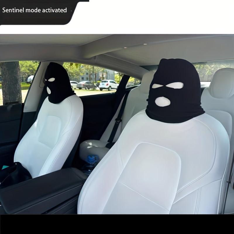 Funny Polyester Car Seat Headrest Cover Warm Mask Headcover