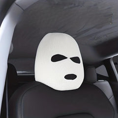 Funny Polyester Car Seat Headrest Cover Warm Mask Headcover