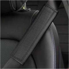 2pcs Car Seat Belt Cover Breathable Faux Leather Shoulder Pad for Men and Women