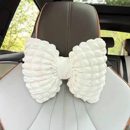 Bowknot Car Headrest Pillow Neck Pillow Back Waist Pillow Seat Back Cushion