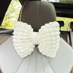 Bowknot Car Headrest Pillow Neck Pillow Back Waist Pillow Seat Back Cushion
