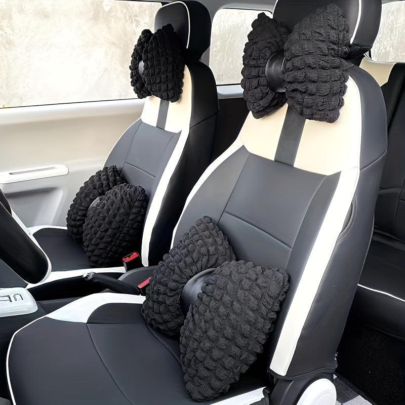 Bowknot Car Headrest Pillow Neck Pillow Back Waist Pillow Seat Back Cushion