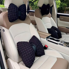 Bowknot Car Headrest Pillow Neck Pillow Back Waist Pillow Seat Back Cushion