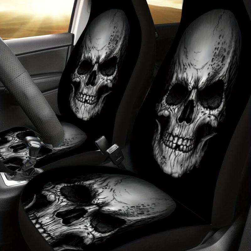 Car Interior Skull Print Seat Cover
