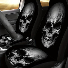 Car Interior Skull Print Seat Cover