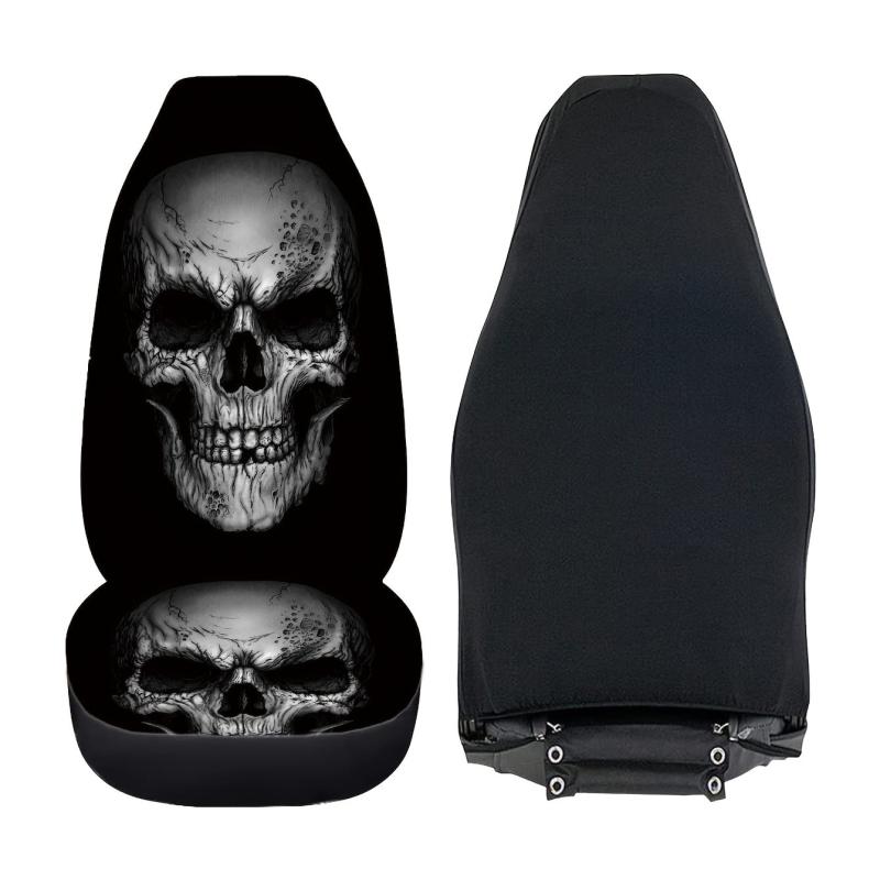 Car Interior Skull Print Seat Cover