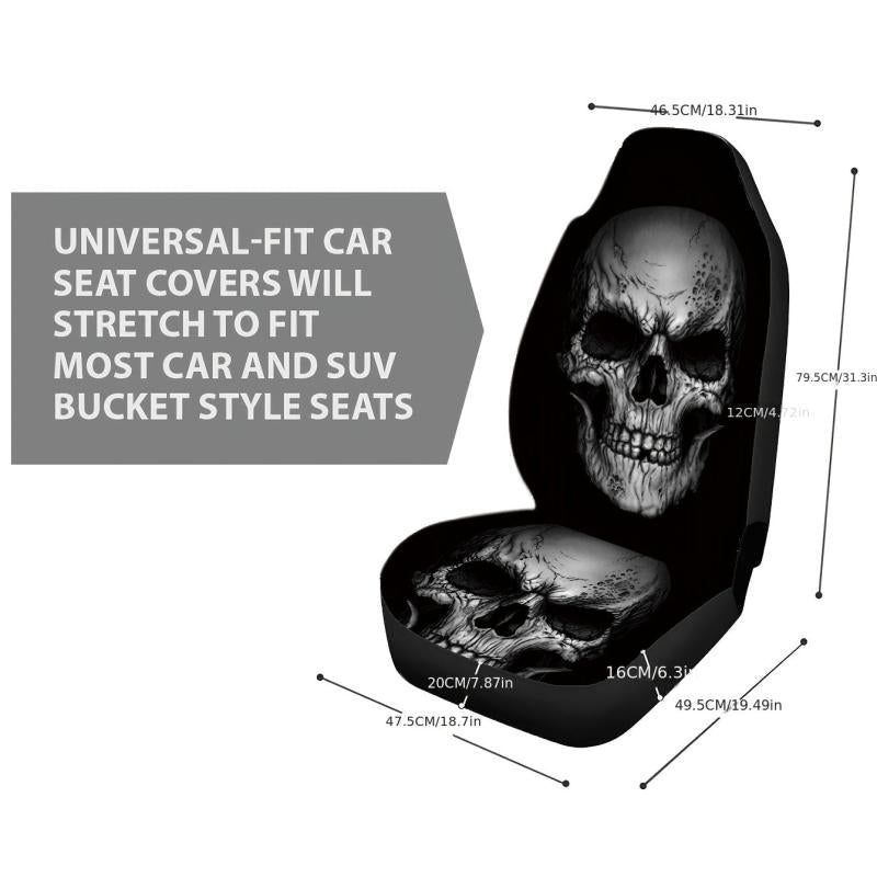 Car Interior Skull Print Seat Cover