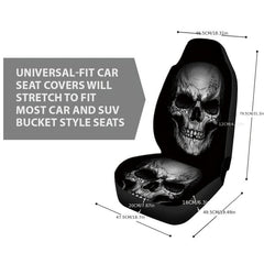 Car Interior Skull Print Seat Cover