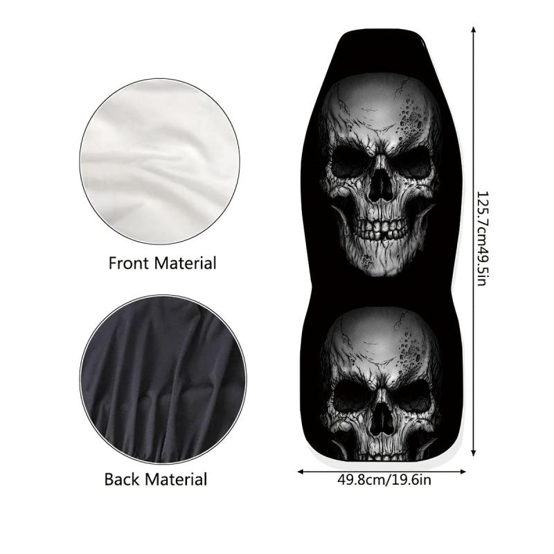 Car Interior Skull Print Seat Cover