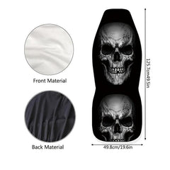 Car Interior Skull Print Seat Cover
