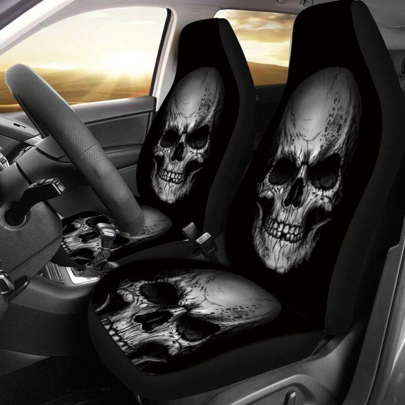 Car Interior Skull Print Seat Cover