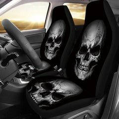 Car Interior Skull Print Seat Cover