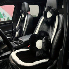 Plush Flower Car Headrest & Waist Pillow Set