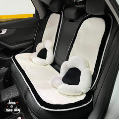 Plush Flower Car Headrest & Waist Pillow Set