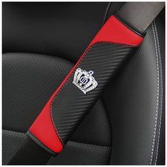 Carbon Fiber Leather Shoulder Protector for Seatbelts