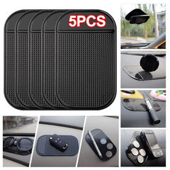 5pcs Car Dashboard Anti slip Mat Mobile Phone Holder Silicone Pad Mat