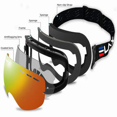 Anti-fog Ski Goggles Double Layers Snowboard Glasses